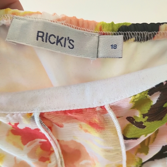 Ricki's Floral Gauze Bubble Cami Sz 18 - Picture 7 of 9